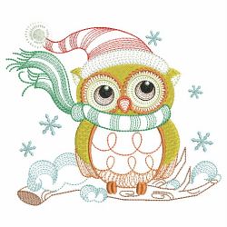 Christmas Owl 08(Md) machine embroidery designs
