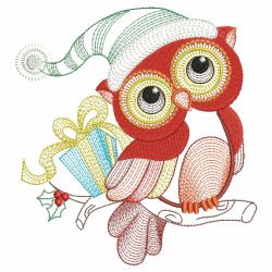 Christmas Owl 10(Md) machine embroidery designs
