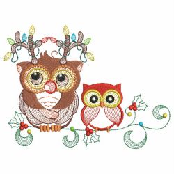 Christmas Owl 11(Lg) machine embroidery designs