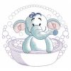 Sketched Bathtime Elephant 04(Lg)