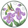 Watercolor Hummingbird And Flowers 08(Lg)