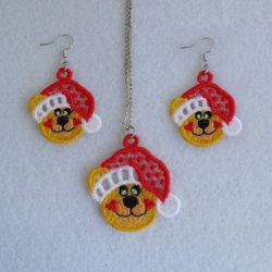 FSL Christmas Earrings And Pendant 05 machine embroidery designs