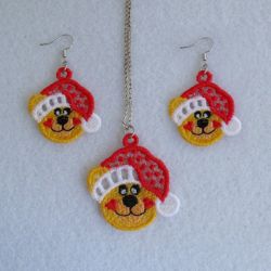 FSL Christmas Earrings And Pendant 05