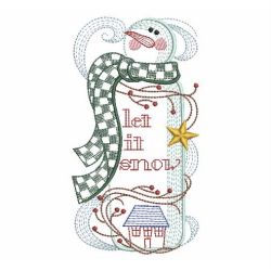 Vintage Country Snowman 07(Md) machine embroidery designs