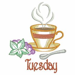 Days Of The Week Coffee Time 02(Md) machine embroidery designs
