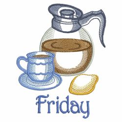 Days Of The Week Coffee Time 05(Sm) machine embroidery designs