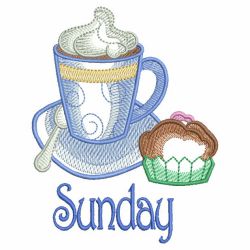 Days Of The Week Coffee Time 07(Md) machine embroidery designs