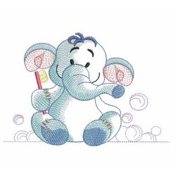 Sketched Bathtime Elephant 01(Lg) machine embroidery designs