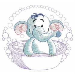 Sketched Bathtime Elephant 04(Md) machine embroidery designs