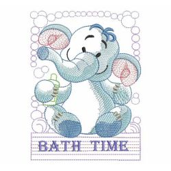 Sketched Bathtime Elephant 05(Sm) machine embroidery designs