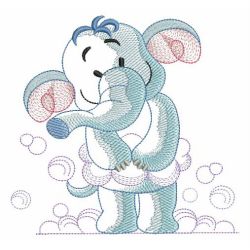 Sketched Bathtime Elephant 06(Lg) machine embroidery designs