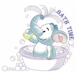 Sketched Bathtime Elephant 09(Md) machine embroidery designs