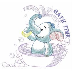 Sketched Bathtime Elephant 09(Lg) machine embroidery designs