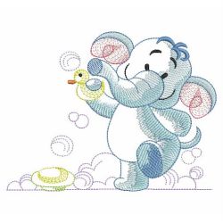 Sketched Bathtime Elephant 10(Lg) machine embroidery designs