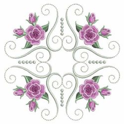Pearl Roses Quilt 8 04(Lg) machine embroidery designs