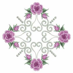 Pearl Roses Quilt 8 06(Lg) machine embroidery designs