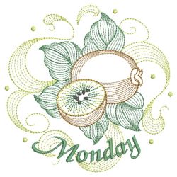Days Of The Week Fruit 01(Lg) machine embroidery designs