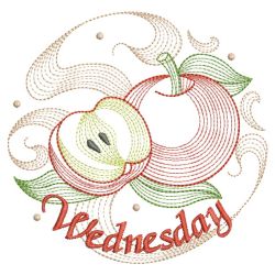 Days Of The Week Fruit 03(Md) machine embroidery designs