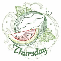 Days Of The Week Fruit 04(Sm) machine embroidery designs