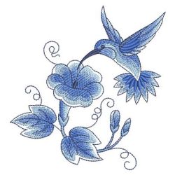 Delft Blue Hummingbirds 01(Sm) machine embroidery designs