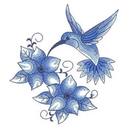 Delft Blue Hummingbirds 09(Sm) machine embroidery designs