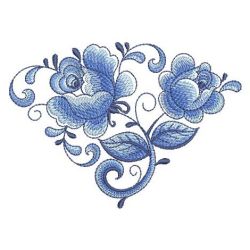 Delft Blue Roses 2 02(Md) machine embroidery designs