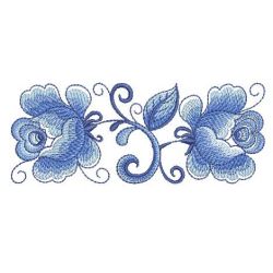 Delft Blue Roses 2 03(Sm) machine embroidery designs