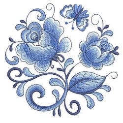 Delft Blue Roses 2 04(Lg) machine embroidery designs