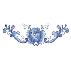 Delft Blue Roses 2 05(Lg) machine embroidery designs