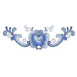 Delft Blue Roses 2 05(Sm) machine embroidery designs