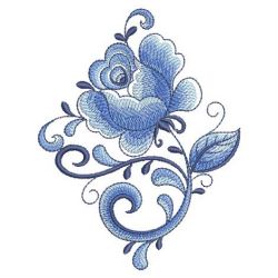 Delft Blue Roses 2 07(Lg) machine embroidery designs