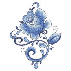 Delft Blue Roses 2 07(Md) machine embroidery designs