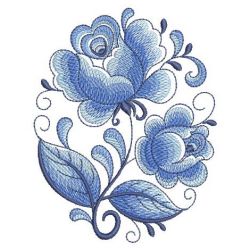 Delft Blue Roses 2 08(Sm) machine embroidery designs