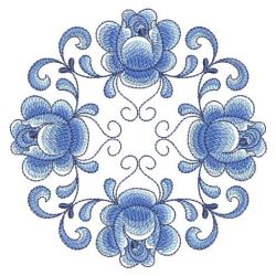 Delft Blue Roses 2 14(Md) machine embroidery designs