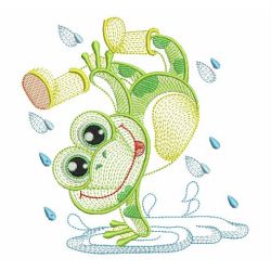 Rippled Dancing In The Rain 02(Lg) machine embroidery designs