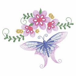 Rippled Dancing Butterflies 2(Lg) machine embroidery designs