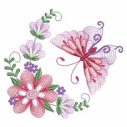 Rippled Dancing Butterflies 2 02(Lg) machine embroidery designs