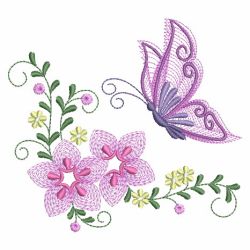 Rippled Dancing Butterflies 2 06(Lg) machine embroidery designs