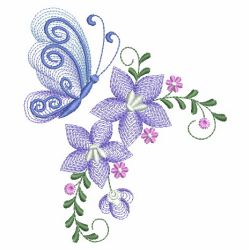Rippled Dancing Butterflies 2 08(Sm) machine embroidery designs