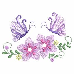 Rippled Dancing Butterflies 2 11(Lg) machine embroidery designs