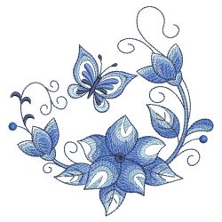 Delft Blue Bloom 2 08 machine embroidery designs