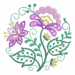 Jacobean Floral Circle 02(Sm)