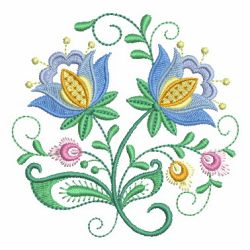 Jacobean Floral Circle 03(Sm) machine embroidery designs