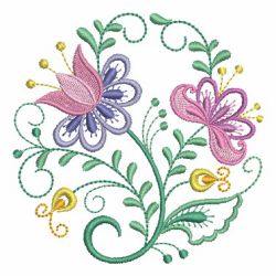 Jacobean Floral Circle 04(Lg) machine embroidery designs