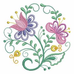 Jacobean Floral Circle 04(Lg) machine embroidery designs