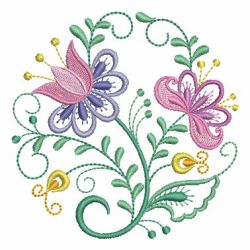 Jacobean Floral Circle 04(Sm) machine embroidery designs