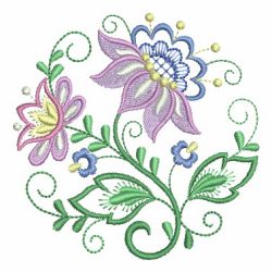 Jacobean Floral Circle 07(Sm) machine embroidery designs