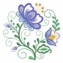 Jacobean Floral Circle 10(Lg) machine embroidery designs