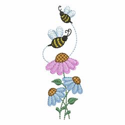Flowers And Bees 04 machine embroidery designs