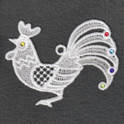 FSL Crystal Rooster 10 machine embroidery designs